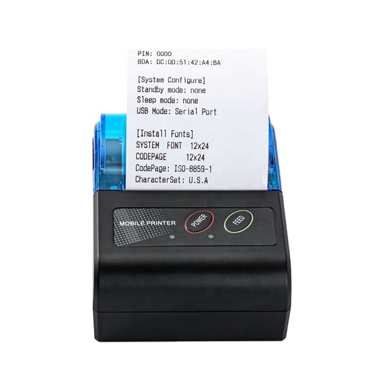 Receipt Printer - เครื่องพิมพ์ใบเสร็จความร้อนขนาด 58 มม. แบบพกพาขนาด 2 นิ้ว