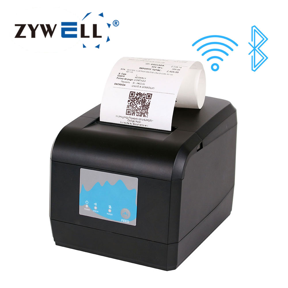 Receipt Printer - เครื่องพิมพ์ใบเสร็จความร้อน Zywell ZY908 รุ่นใหม่ ราคาประหยัด ขนาด