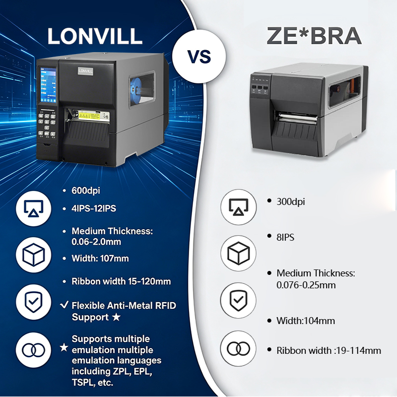 เครื่องพิมพ์ RFID อุตสาหกรรม L - Barcode Printer บทวิจารณ์และราคา