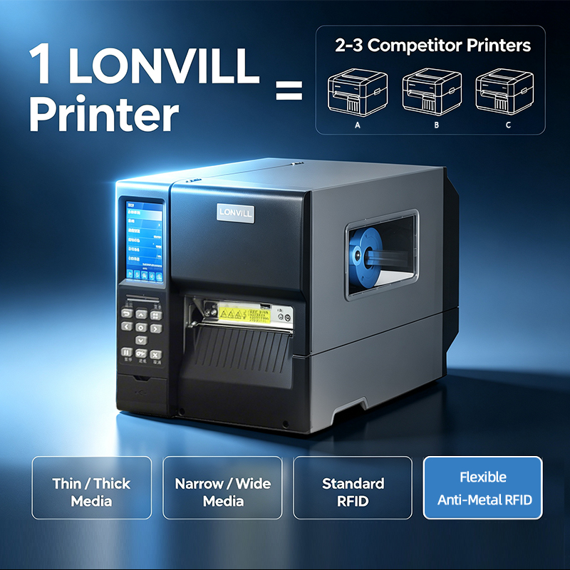 เครื่องพิมพ์ RFID อุตสาหกรรม L - Barcode Printer บทวิจารณ์และราคา